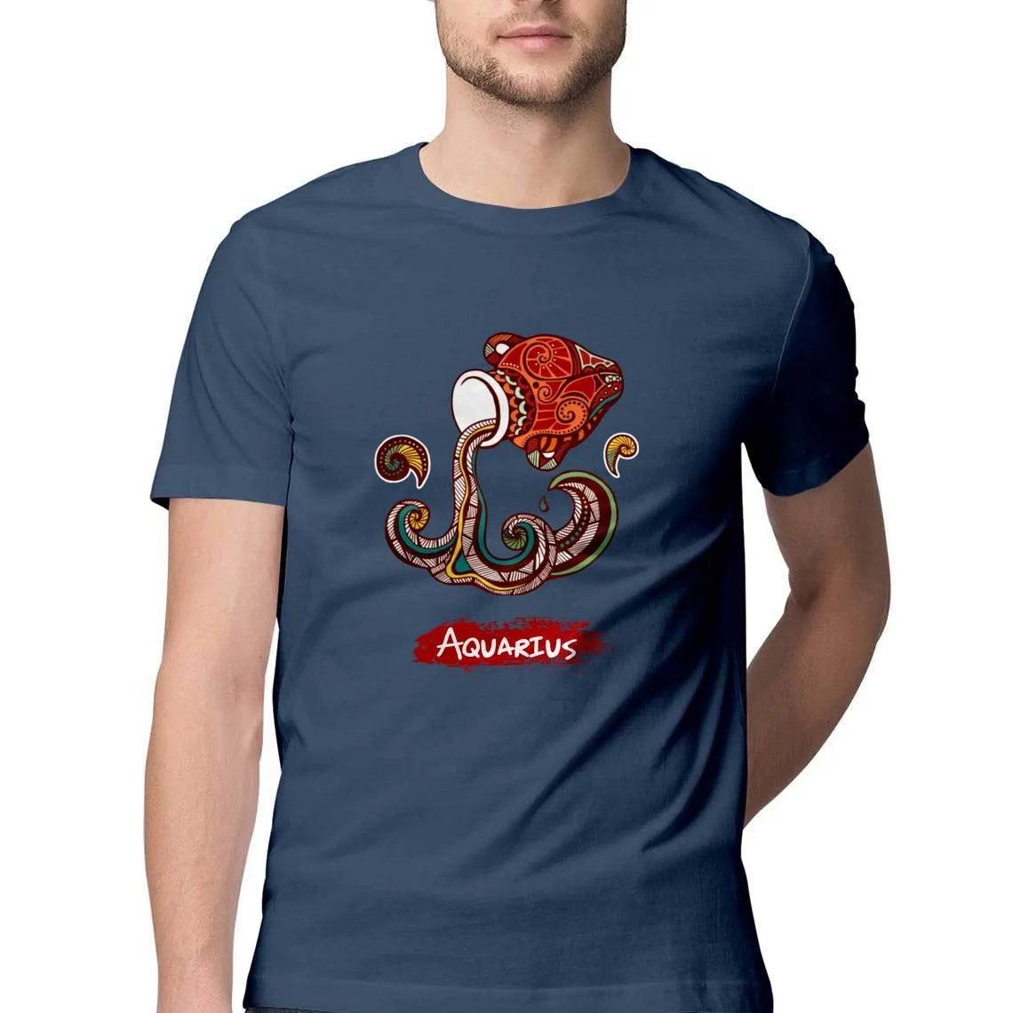 Aquarius round Neck T-Shirts