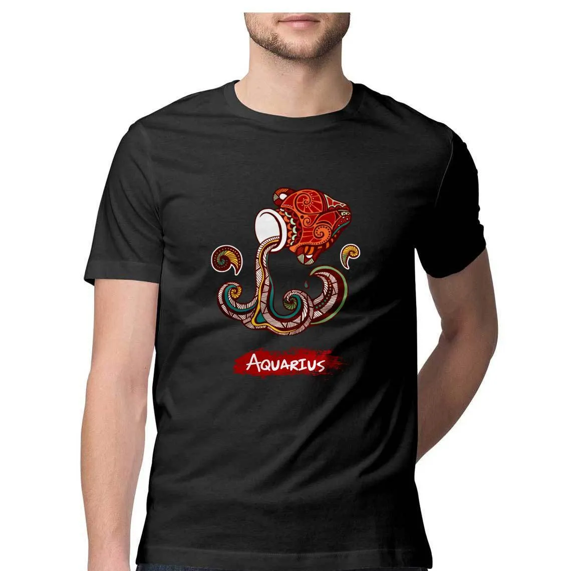 Aquarius round Neck T-Shirts