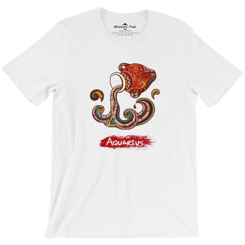 Aquarius round Neck T-Shirts