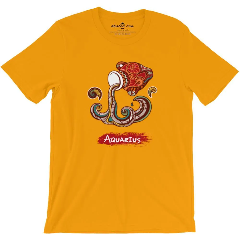 Aquarius round Neck T-Shirts