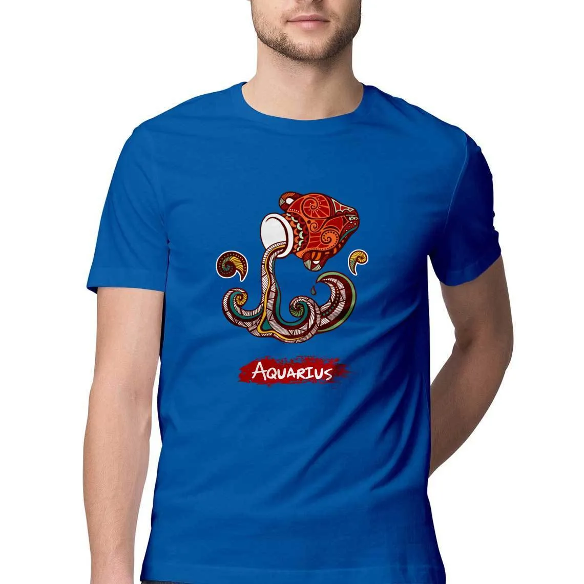 Aquarius round Neck T-Shirts