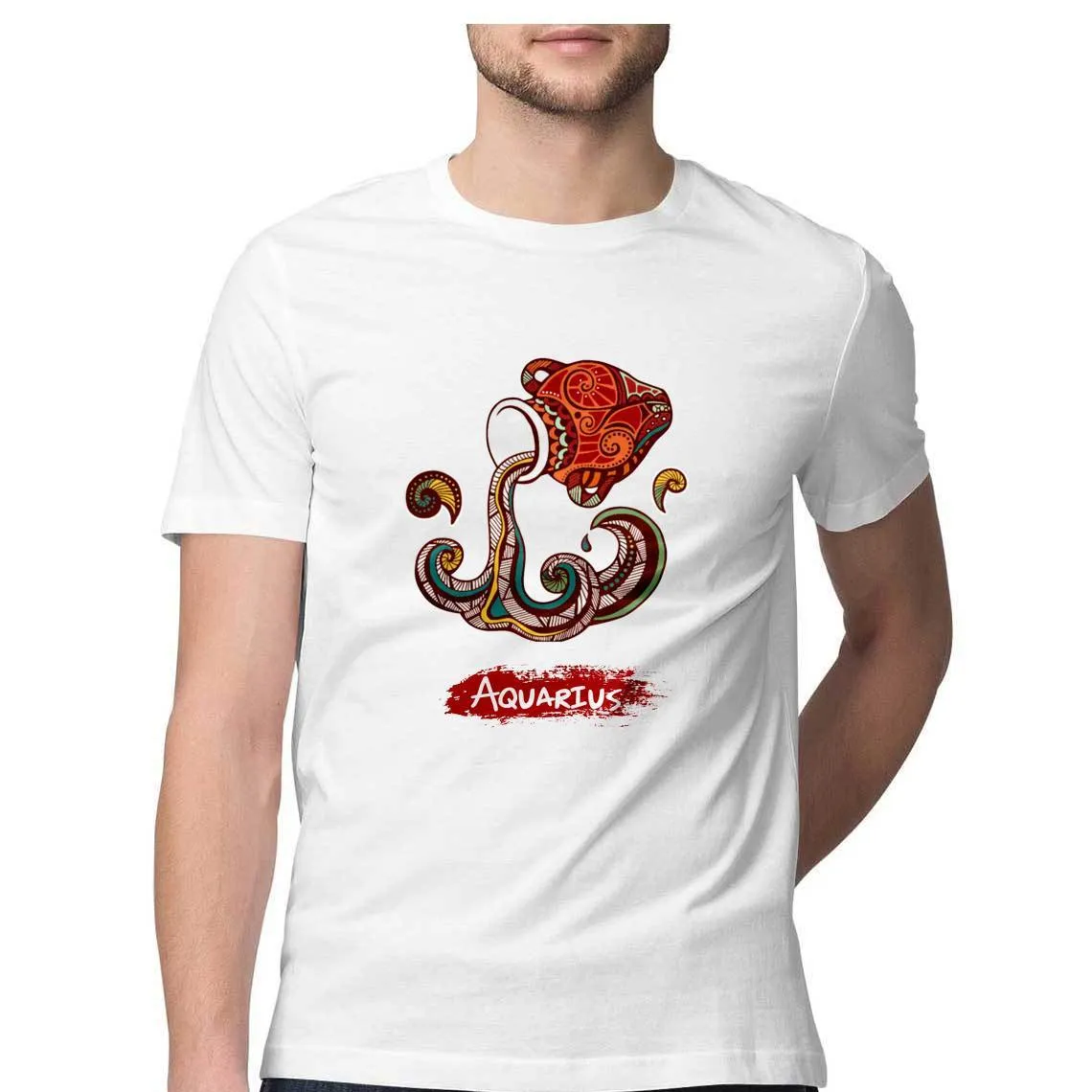 Aquarius round Neck T-Shirts