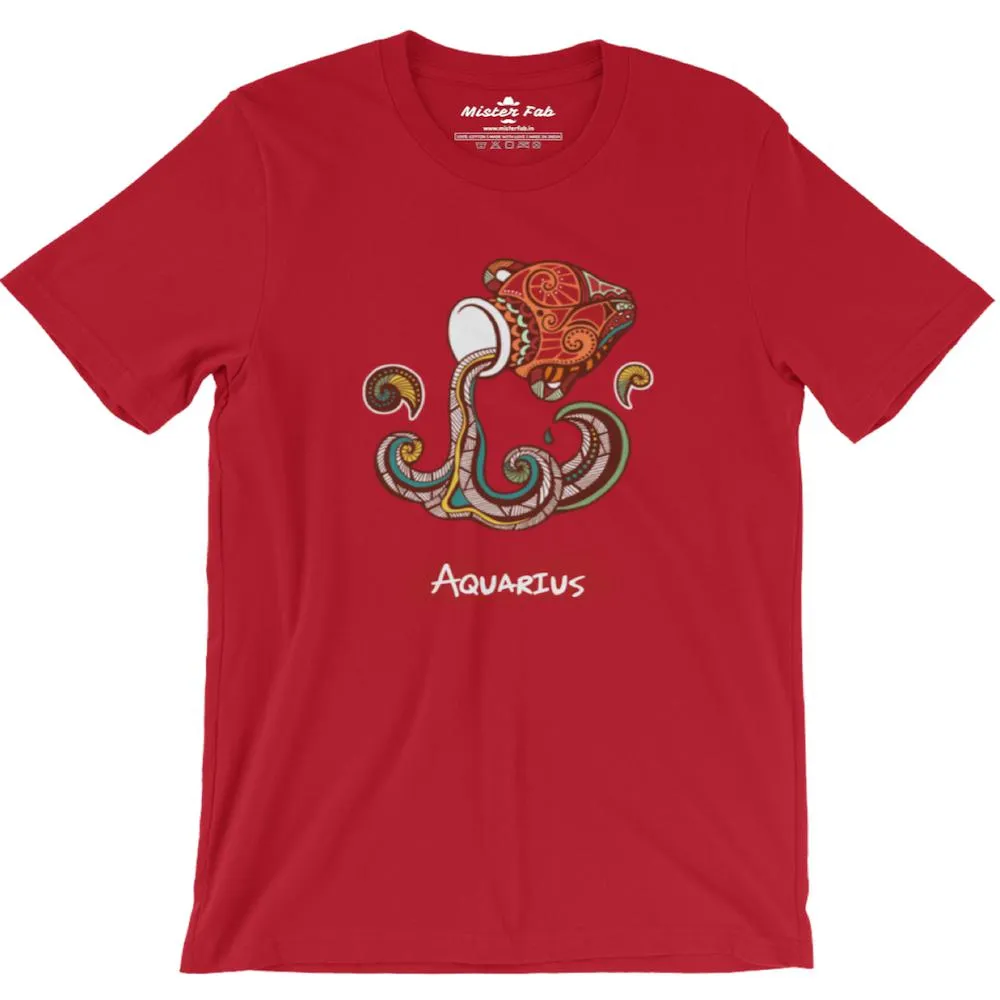 Aquarius round Neck T-Shirts