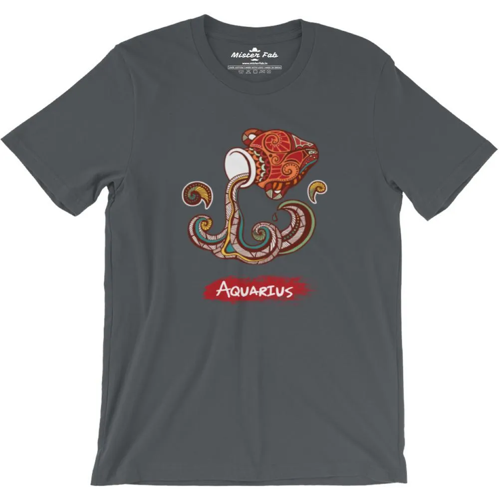 Aquarius round Neck T-Shirts