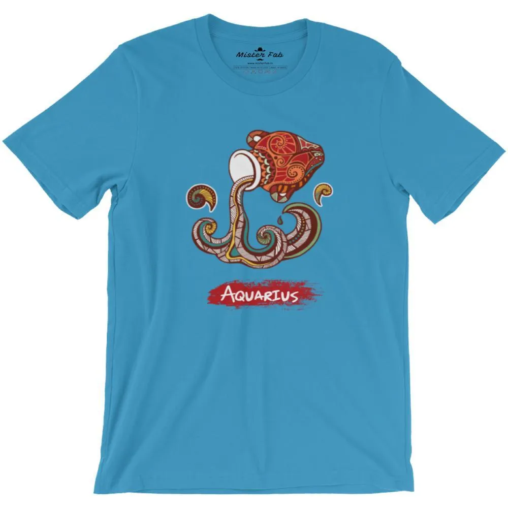 Aquarius round Neck T-Shirts