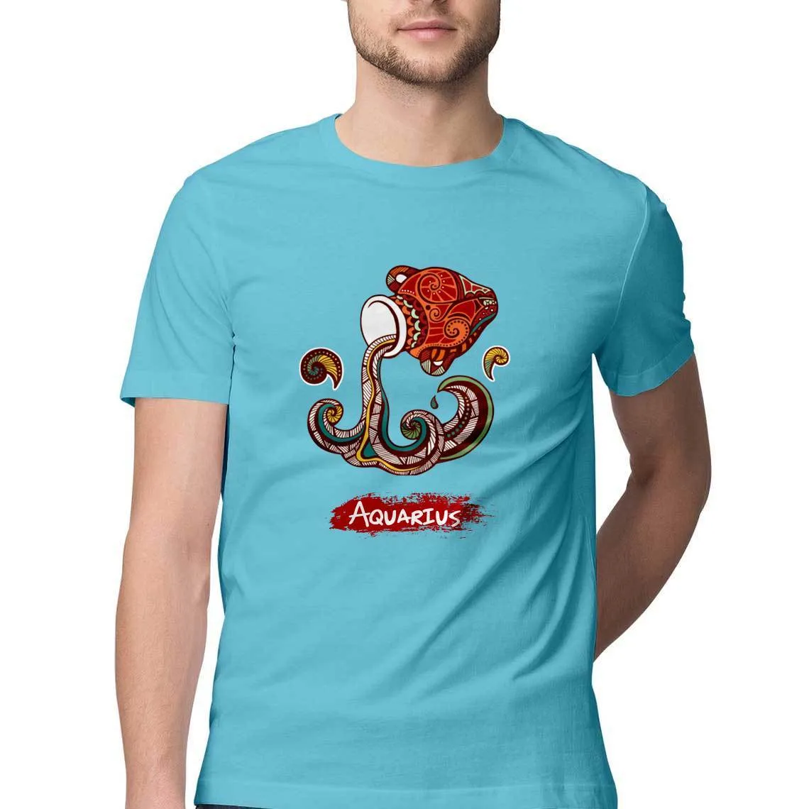 Aquarius round Neck T-Shirts