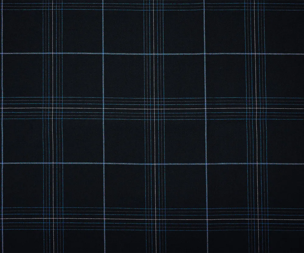 Black-Pink-Multi Poly-Wool Plaid Shirting Woven Suiting Fabric