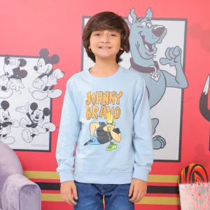 Boys Sweatshirt Cartoon Character - Blue Glow