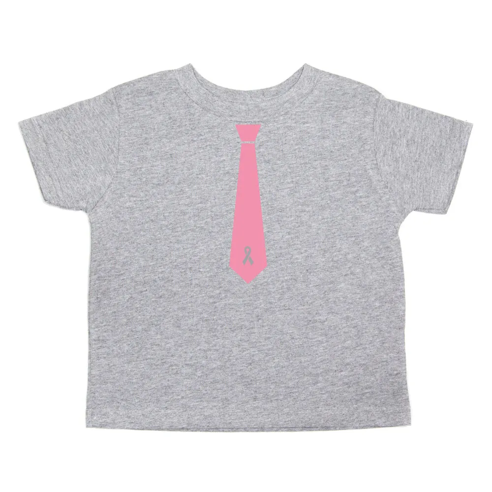 Breast Cancer Awareness Breast Cancer Tie Toddler T-Shirt