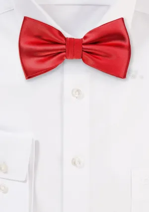 Bright Red Solid Bowtie