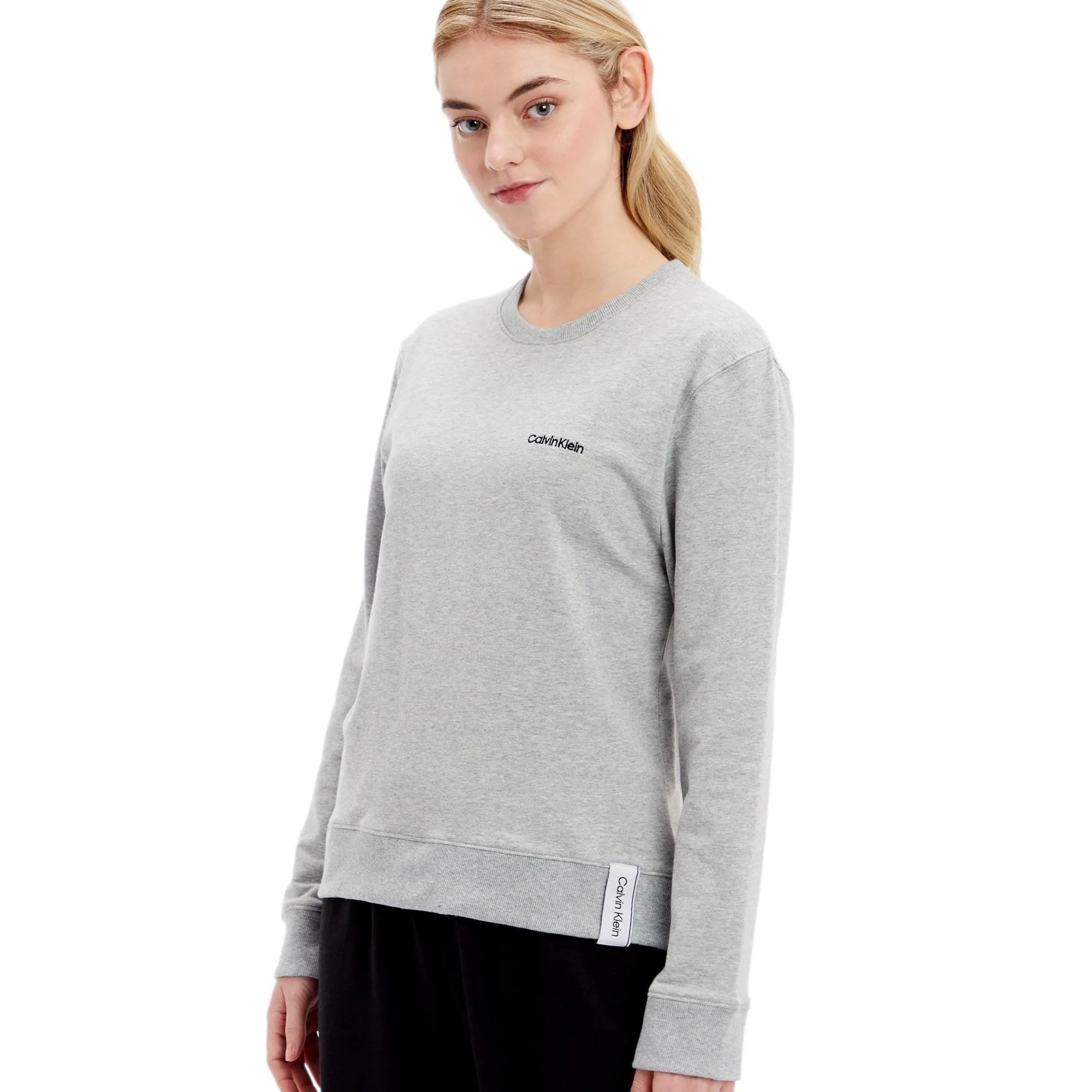 Calvin Klein Modern Cotton Sleepwear Sweatshirt - Grey Heather