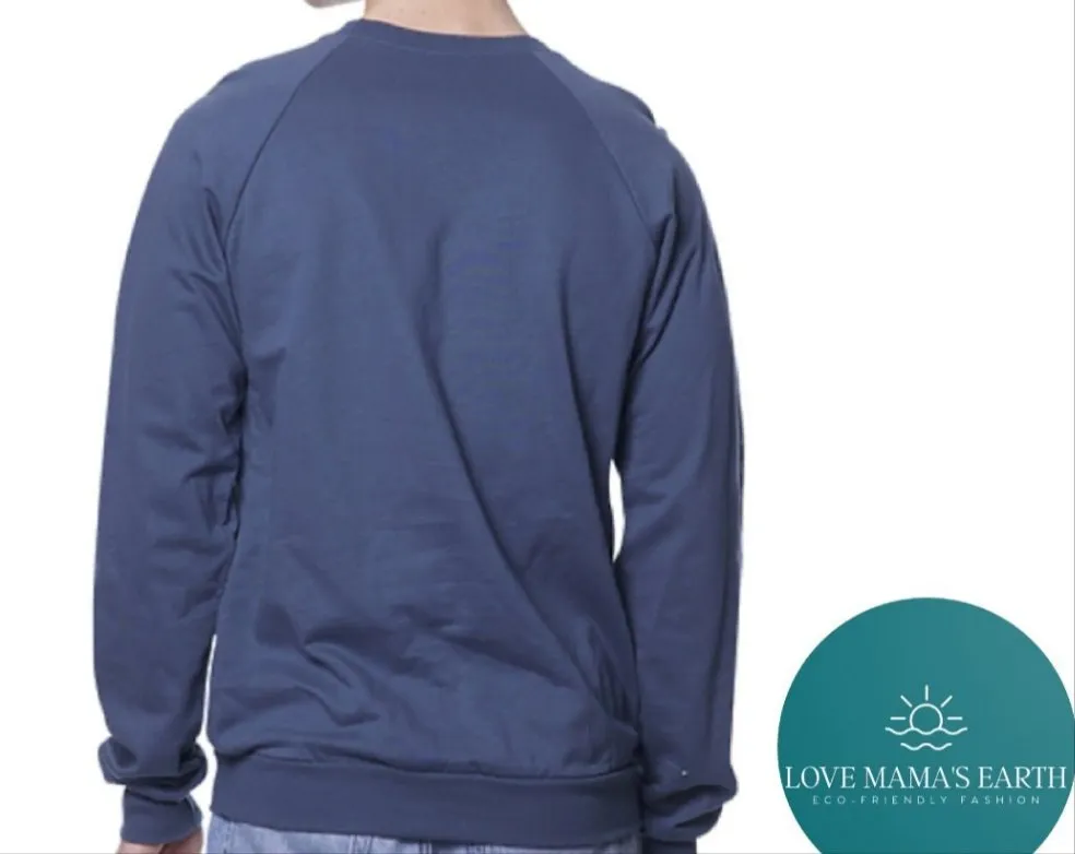 Comfy Crew Neck Sweatshirt |Oversized Pacific Blue