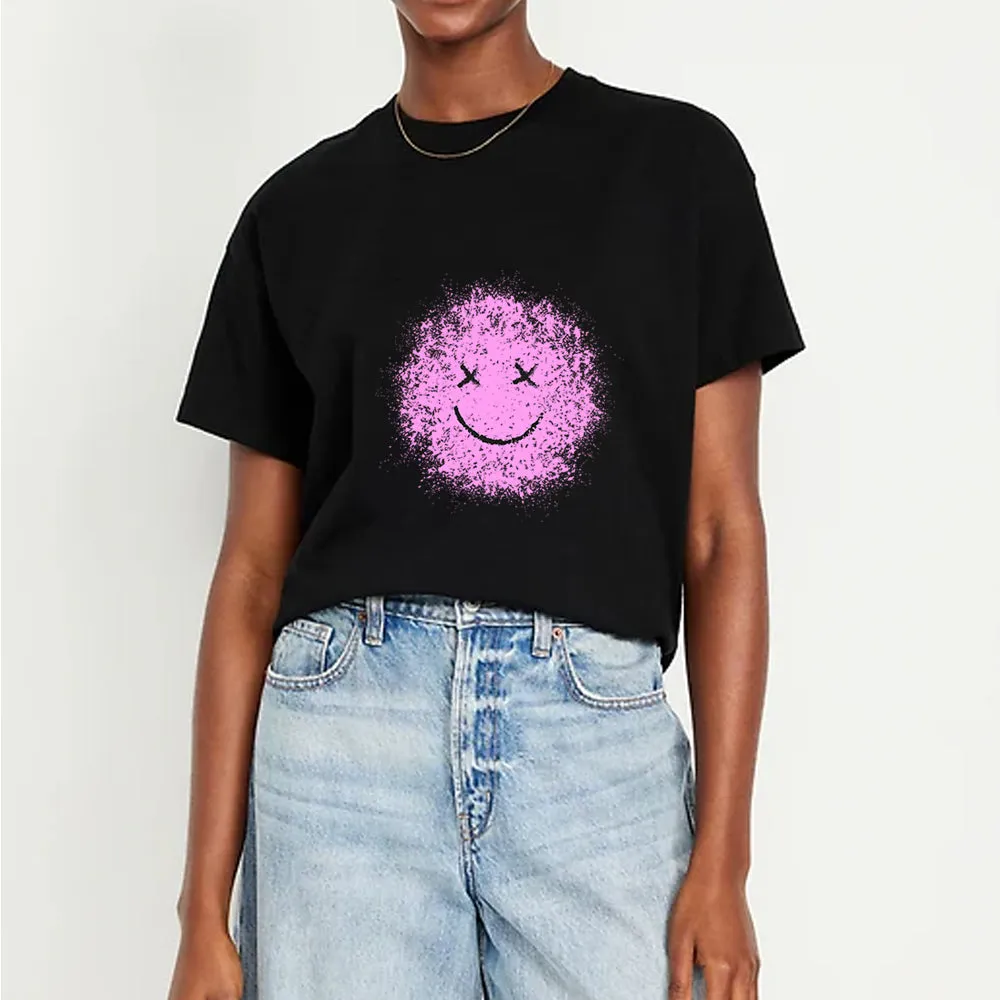 Creative Pink Smiley Face T-Shirts, Hoodies, Sweatshirts