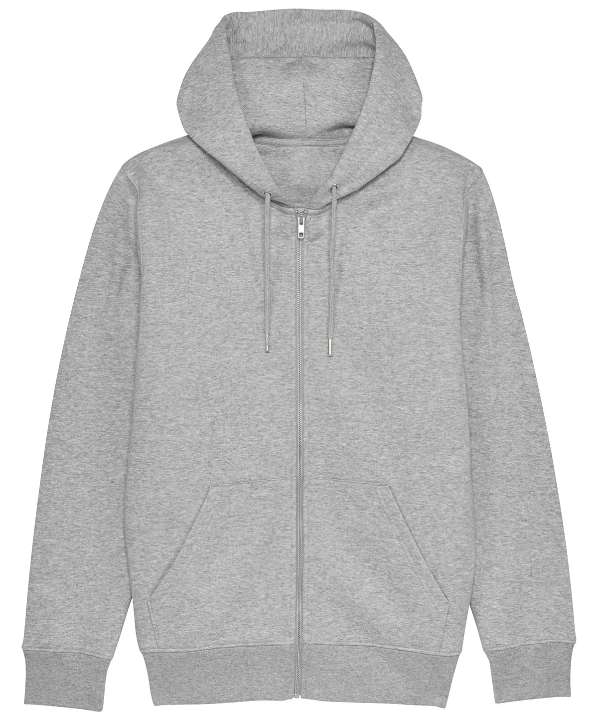 Cultivator unisex iconic zip-thru hoodie sweatshirt (STSM566) | Heather Grey