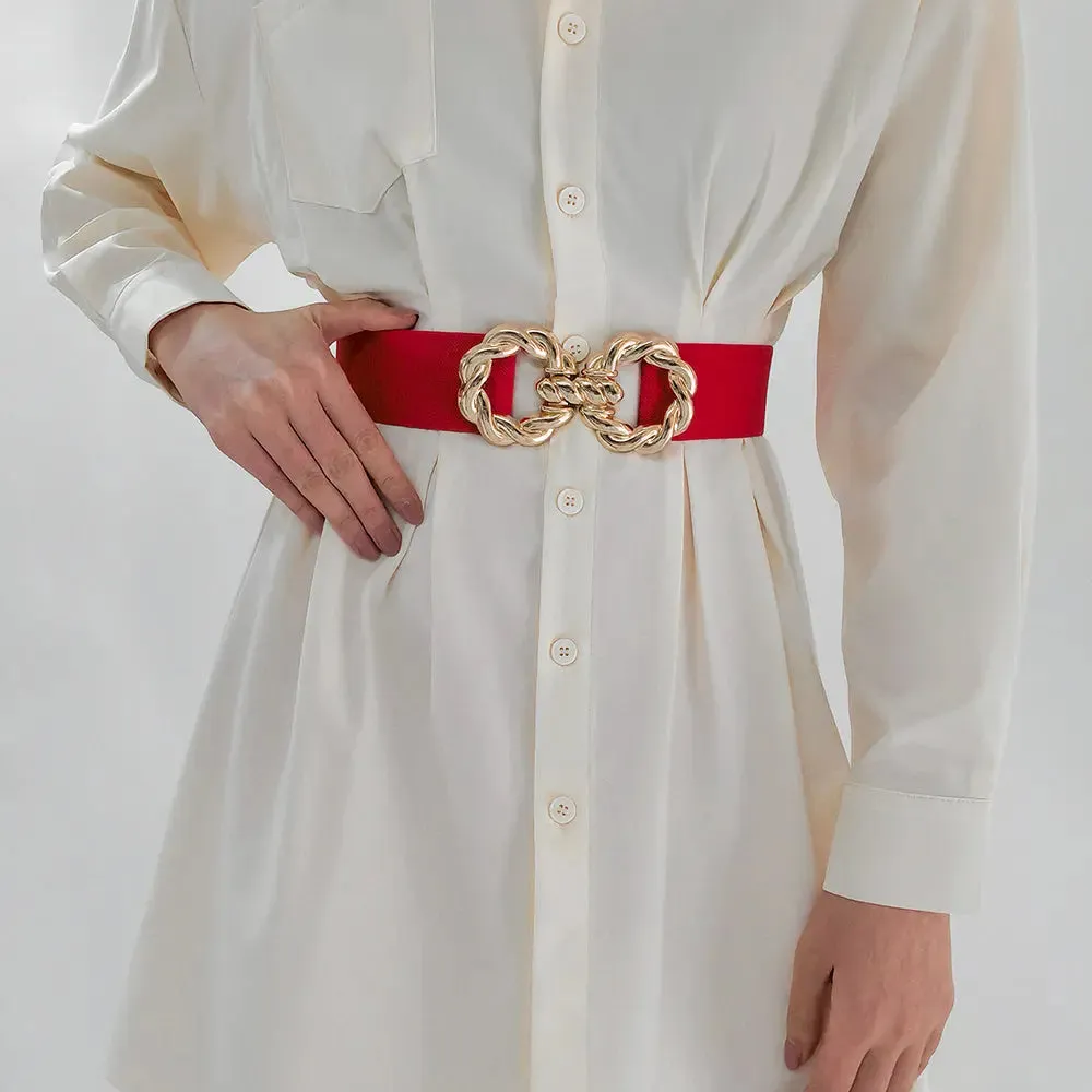 Decoration Round Metal Button down Belt