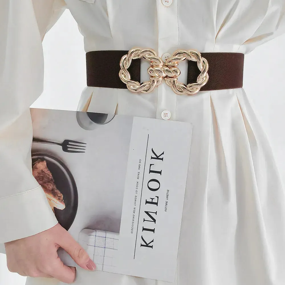 Decoration Round Metal Button down Belt