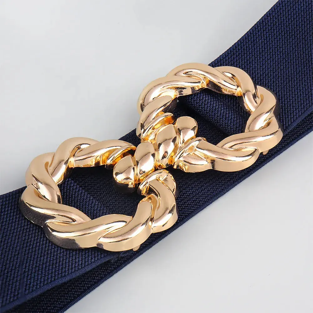 Decoration Round Metal Button down Belt