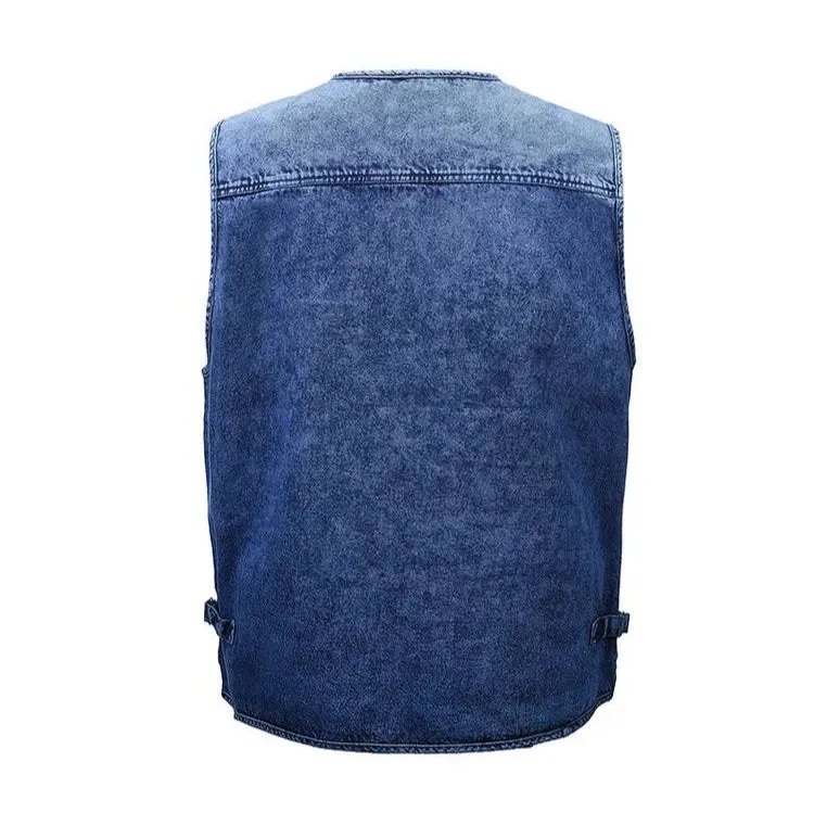 Denim Multi-Pocket Vest