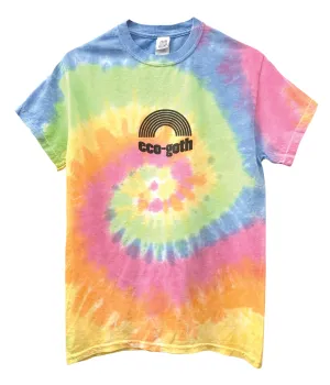 Eco Goth Pastel Rainbow Tie-Dye Graphic Unisex Tee