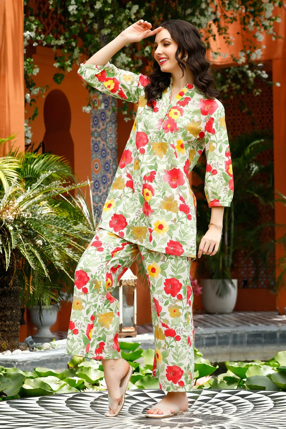 Garden Duet Cotton Flex Co ord set