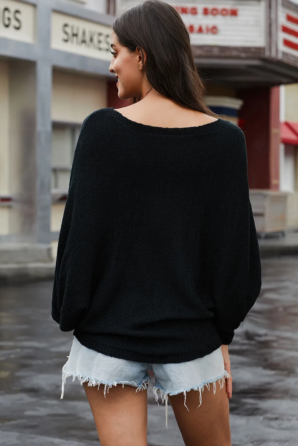 'Georgina' Scoop Neck Drop Shoulder Sweater (3 Colors)