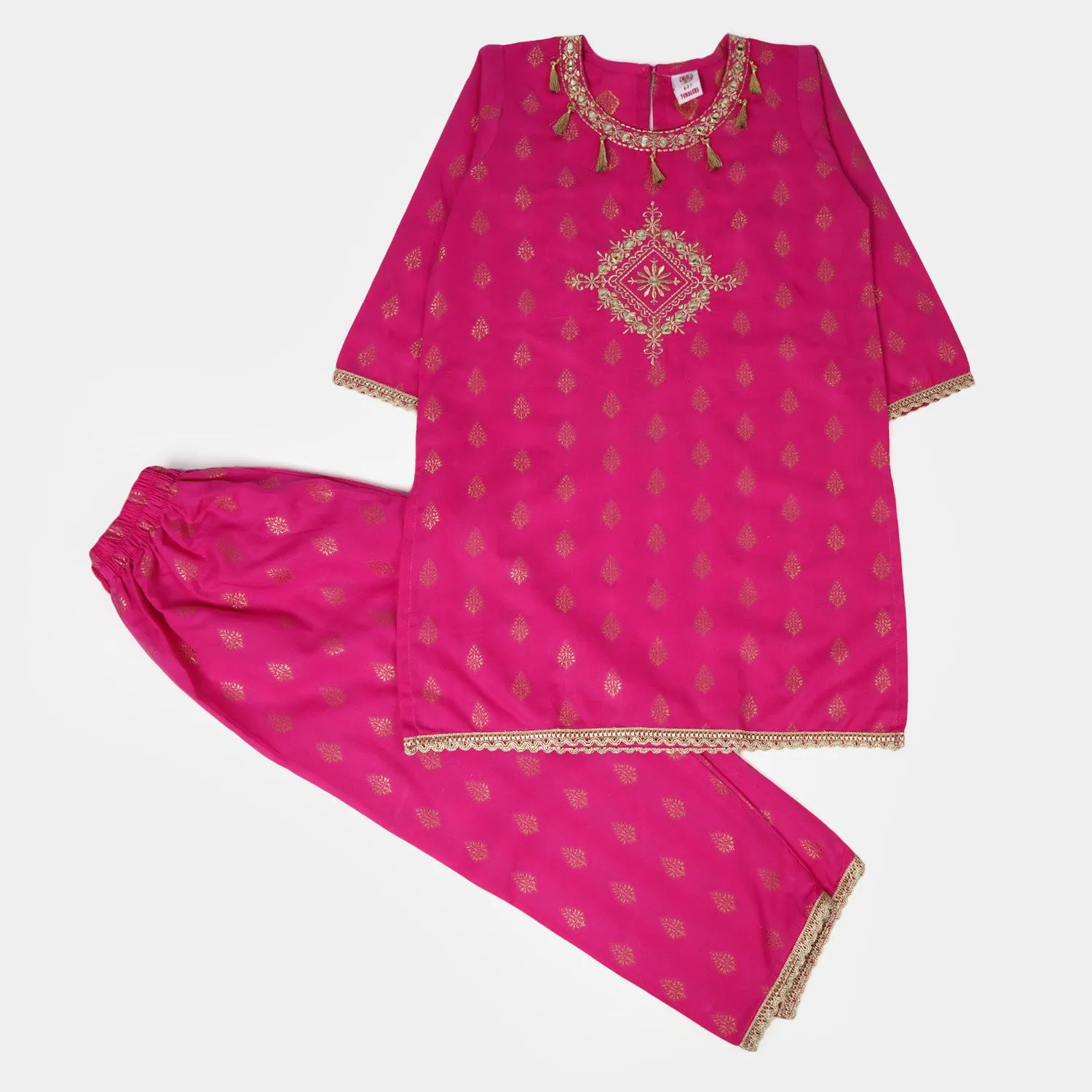 Girls Cotton 2Pcs Suit Gul Naar - Magenta