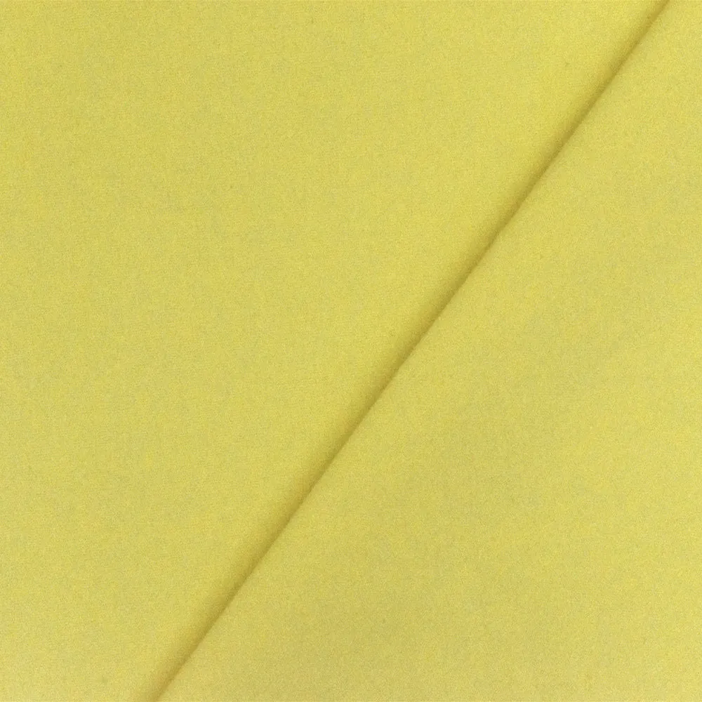 Glow Yellow Solid Stretch Cotton Blend Broadcloth Woven Fabric