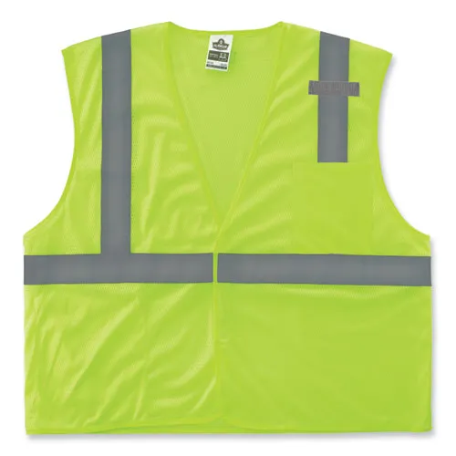 Glowear 8210hl-s Single Size Class 2 Economy Mesh Vest, Polyester, 4x-large, Lime, Ships In 1-3 Business Days