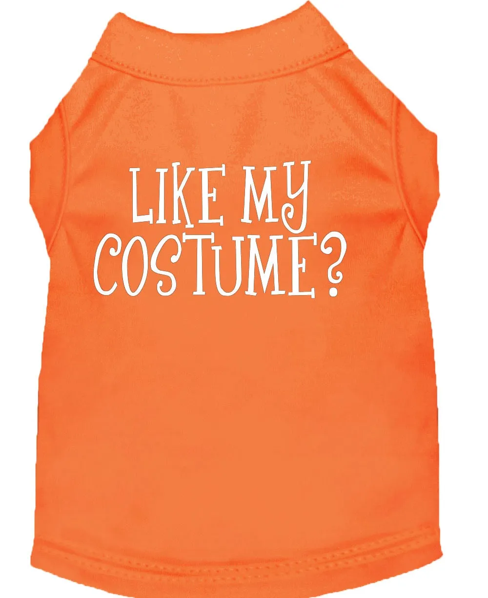 Halloween Pet Dog & Cat Shirt Screen Printed, "Like My Costume?"