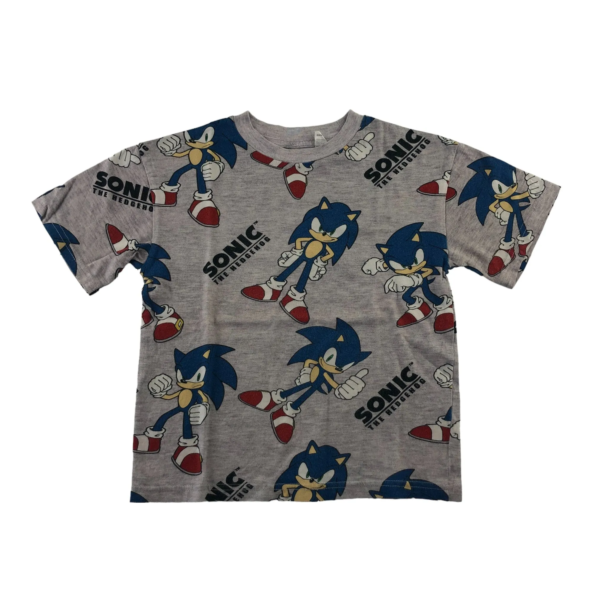 H&M t-shirt 4-5 years grey Sonic the Hedgehog short sleeve