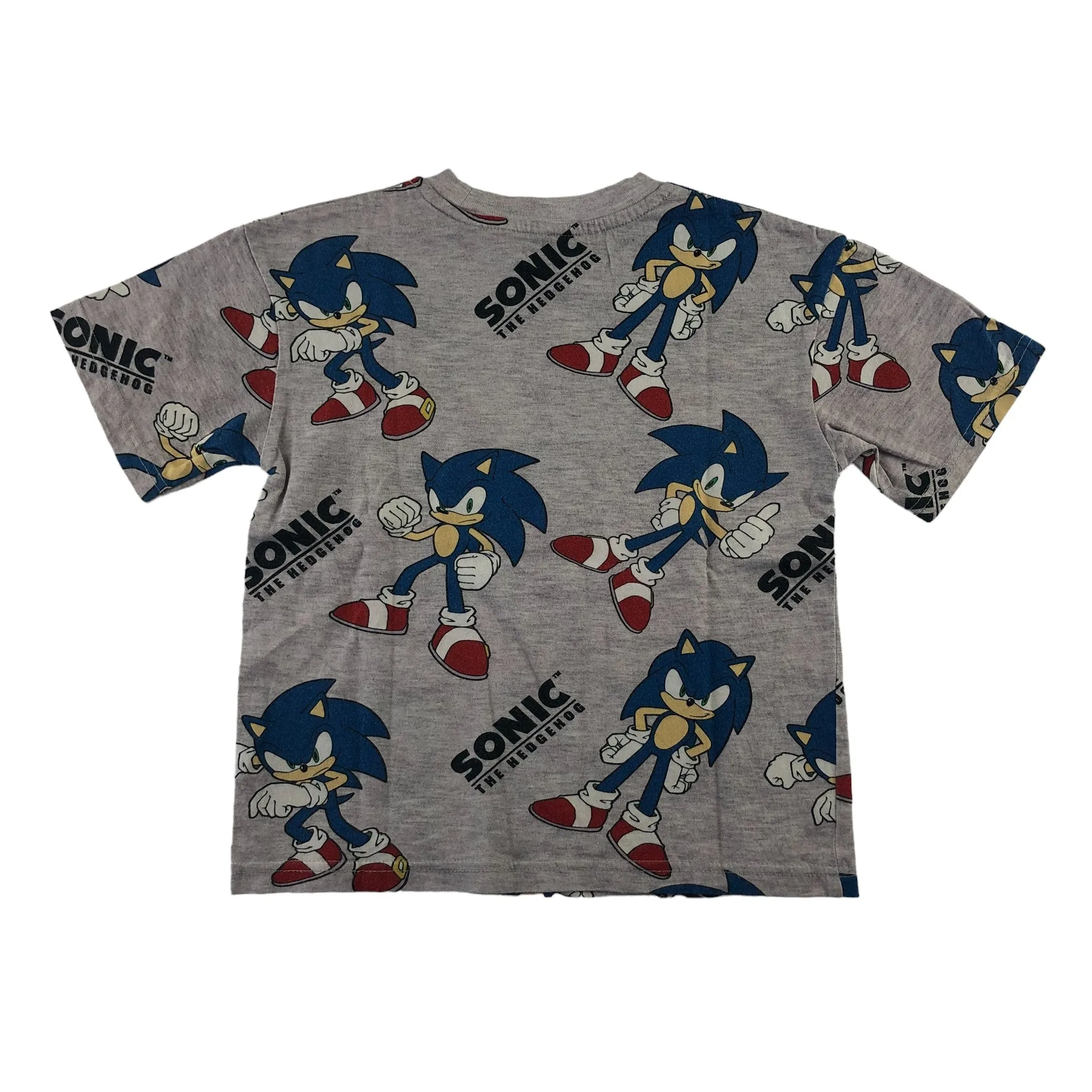 H&M t-shirt 4-5 years grey Sonic the Hedgehog short sleeve