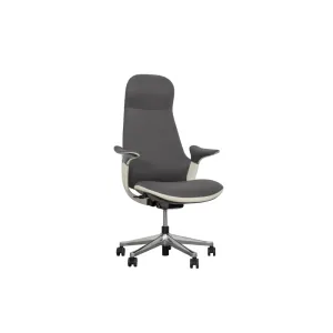 High-Back Swivel And Height Adjustable Office Chair H09-Qxp Grey