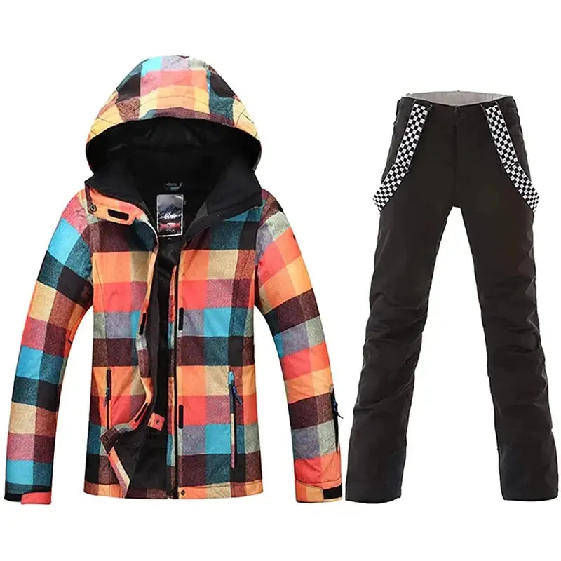 HOTIAN Women's Ski Suits Snowboard Jacket and Pants Set