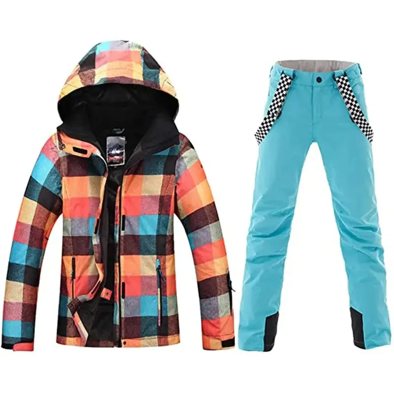 HOTIAN Women's Ski Suits Snowboard Jacket and Pants Set