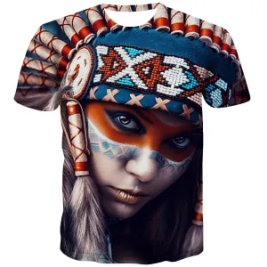 Indians T shirts Men Grassland Tshirts Novelty Sunset Tshirts Cool War T-shirts 3d