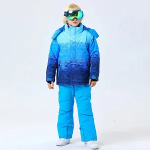 Kids Snow Coat & Snow Pants Set Thick Softshell Outdoor Snowsuits