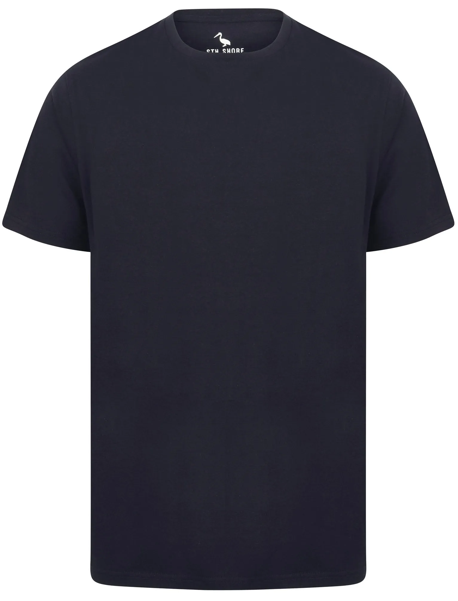 Kinsley Basic Cotton Crew Neck T-Shirt In Navy - South Shore