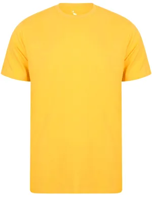 Kinsley Basic Cotton Crew Neck T-Shirt In Yolk Yellow - South Shore