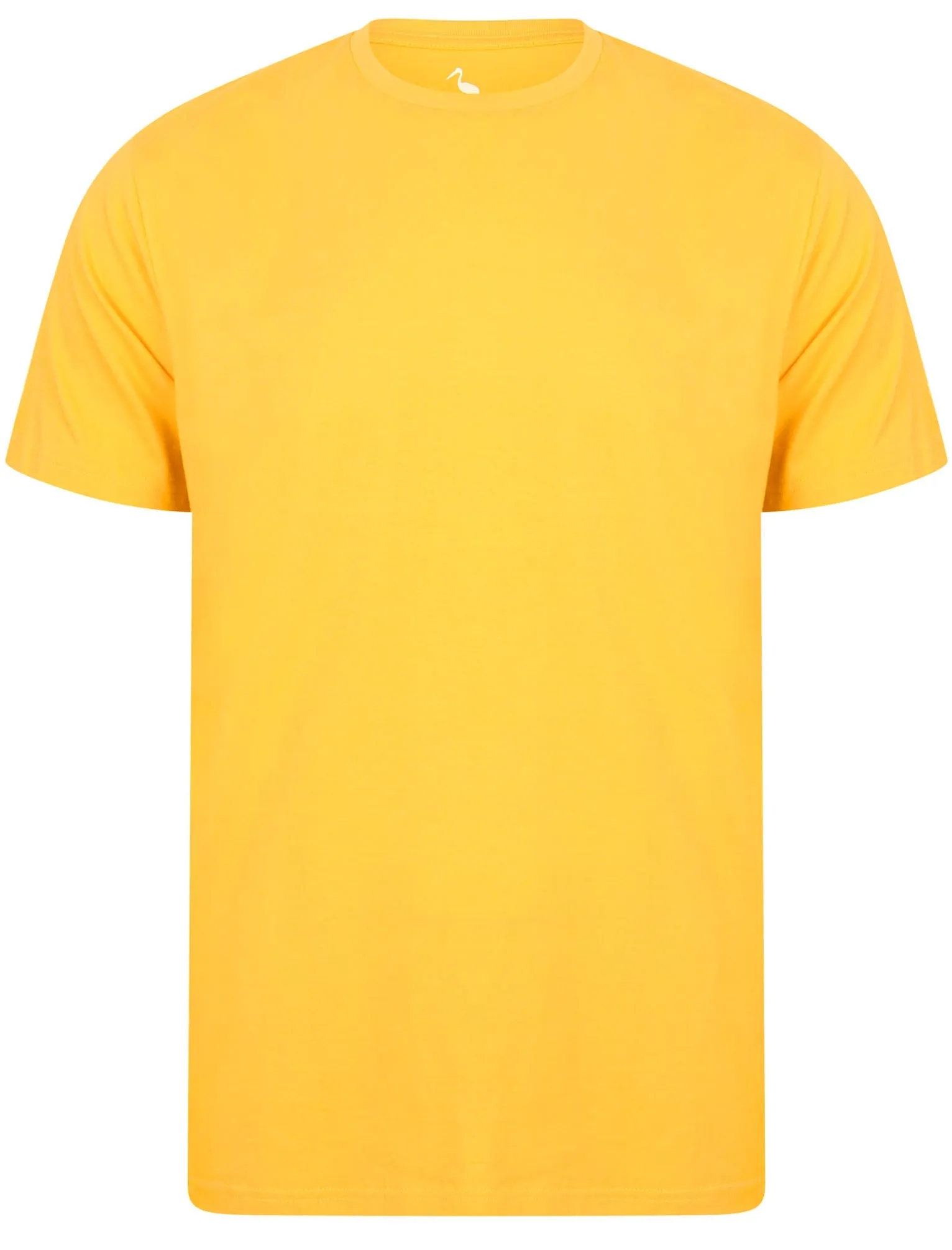 Kinsley Basic Cotton Crew Neck T-Shirt In Yolk Yellow - South Shore