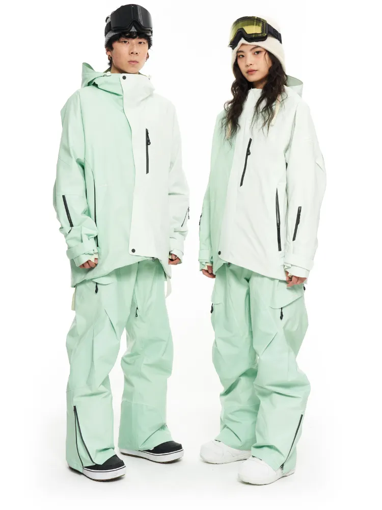 LITAN Gradient Color Mountain Snow Pants - Women's