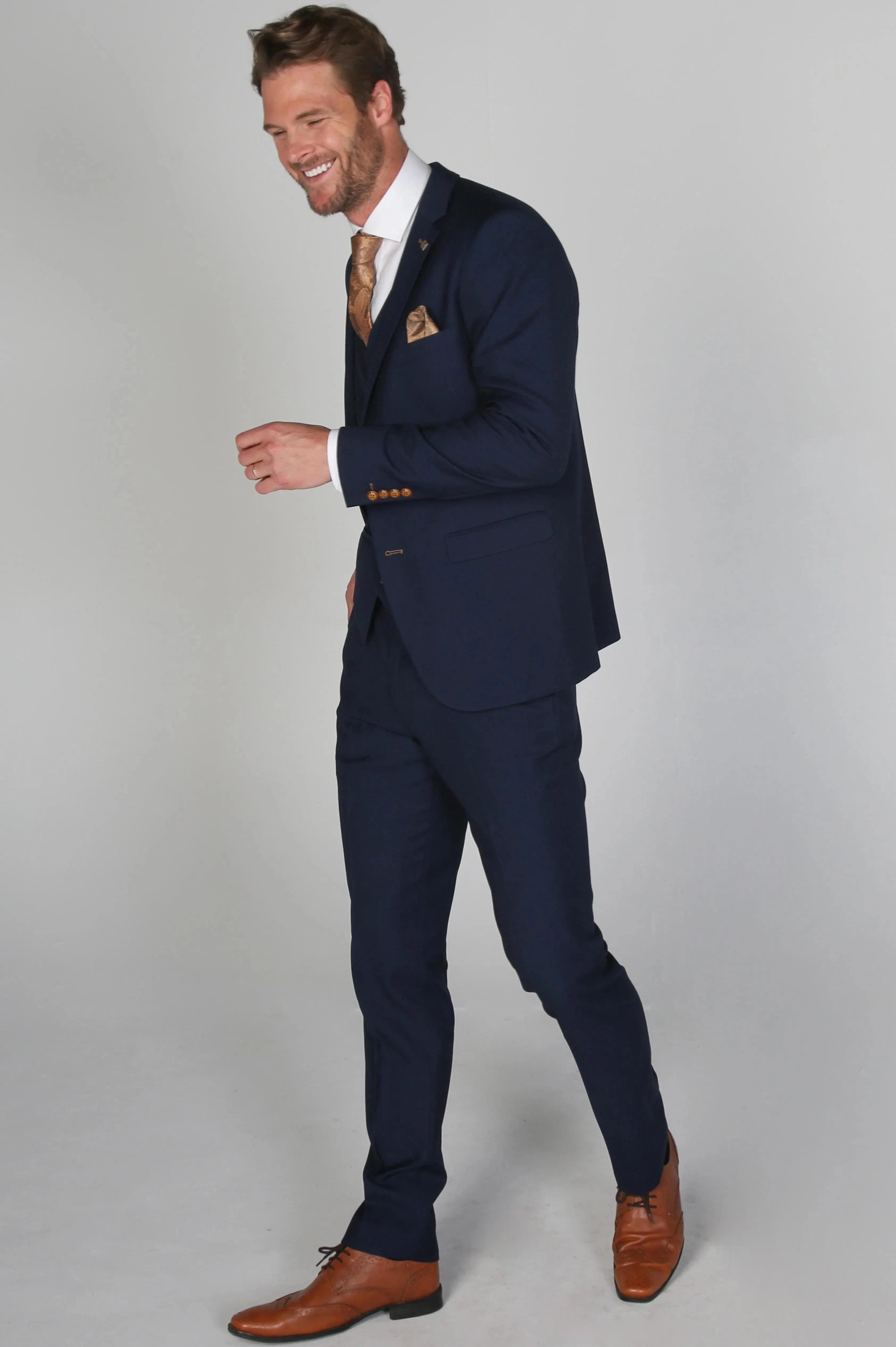 Mayfair Navy Men's Three Piece Suit