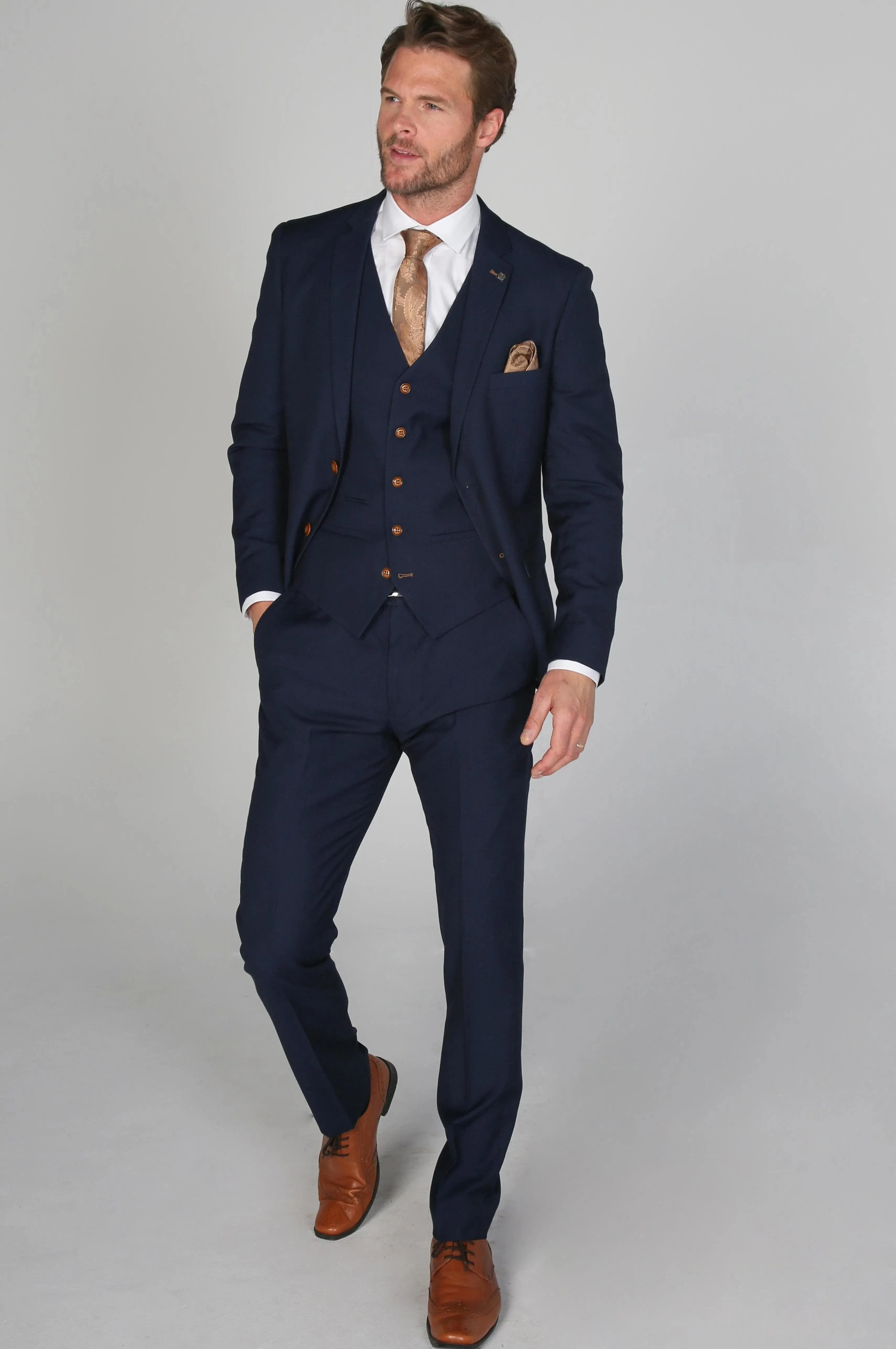 Mayfair Navy Men's Three Piece Suit