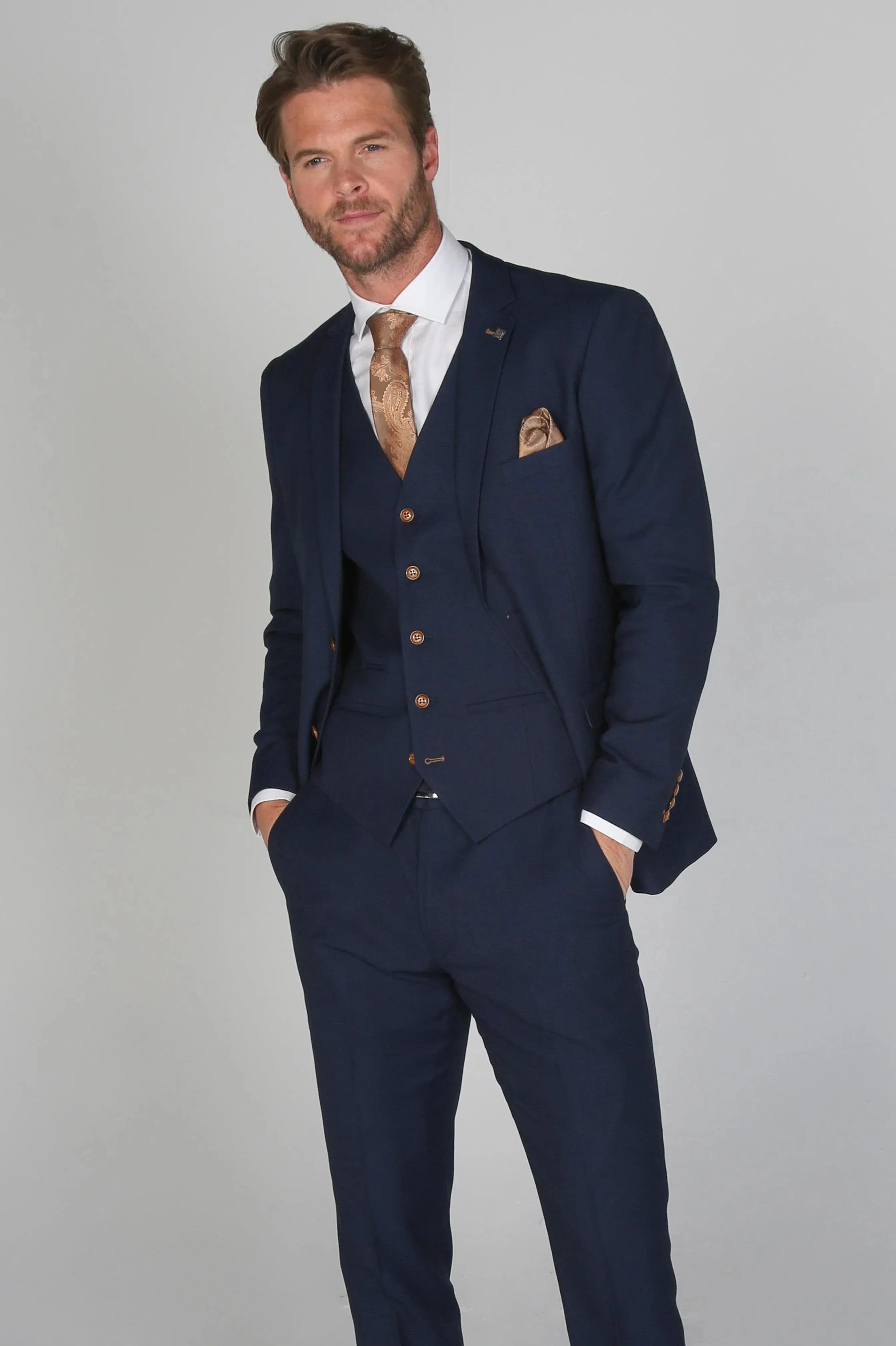 Mayfair Navy Men's Three Piece Suit