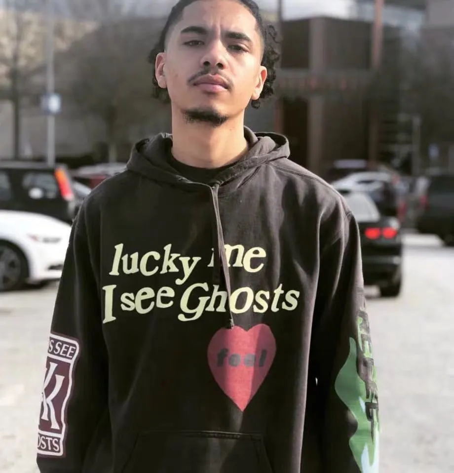 Men Hoodies Lucky me I See Ghosts Sweater