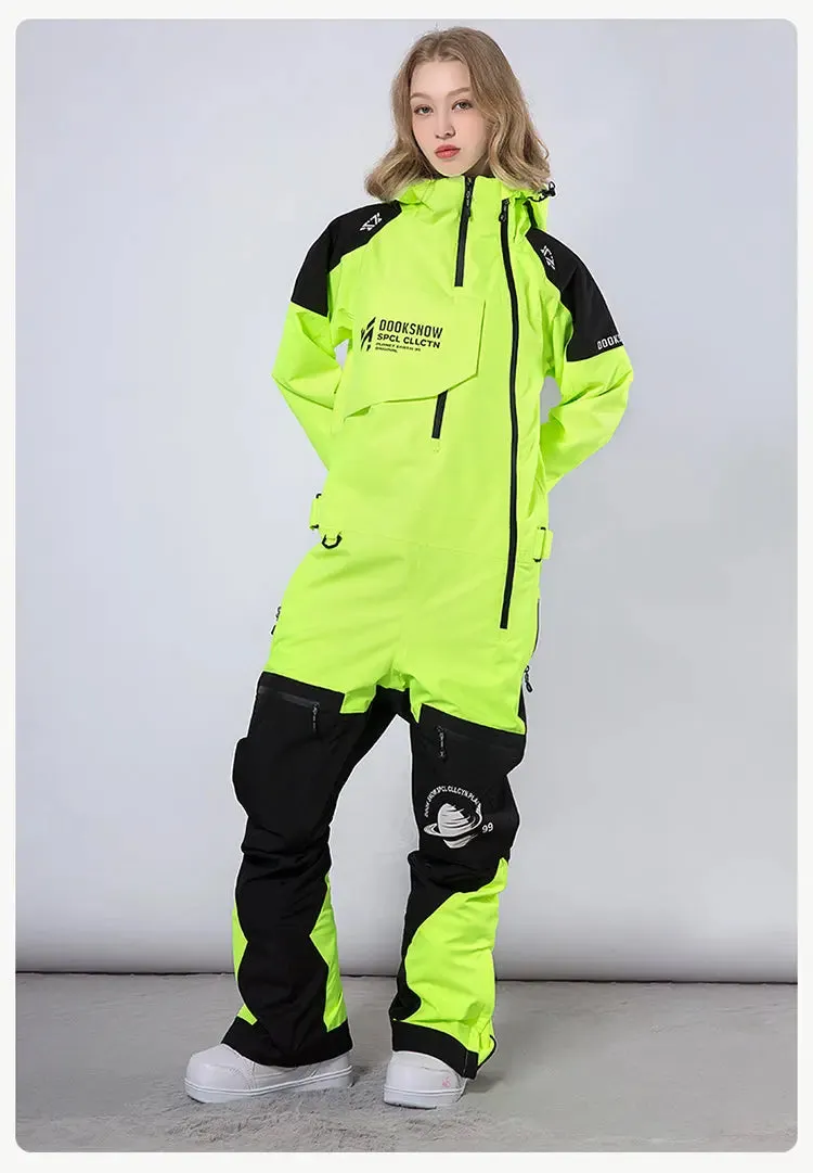 Men's One Piece Snow Jumpsuits Winter Ski Suits