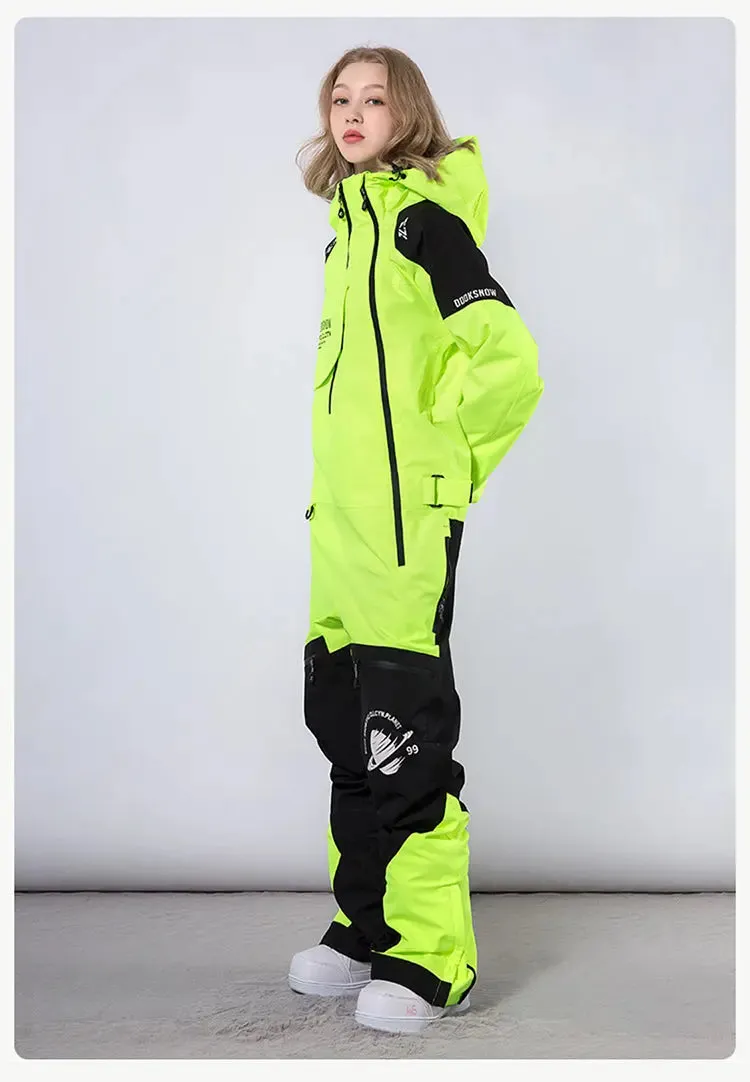 Men's One Piece Snow Jumpsuits Winter Ski Suits