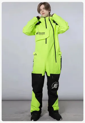 Men's One Piece Snow Jumpsuits Winter Ski Suits