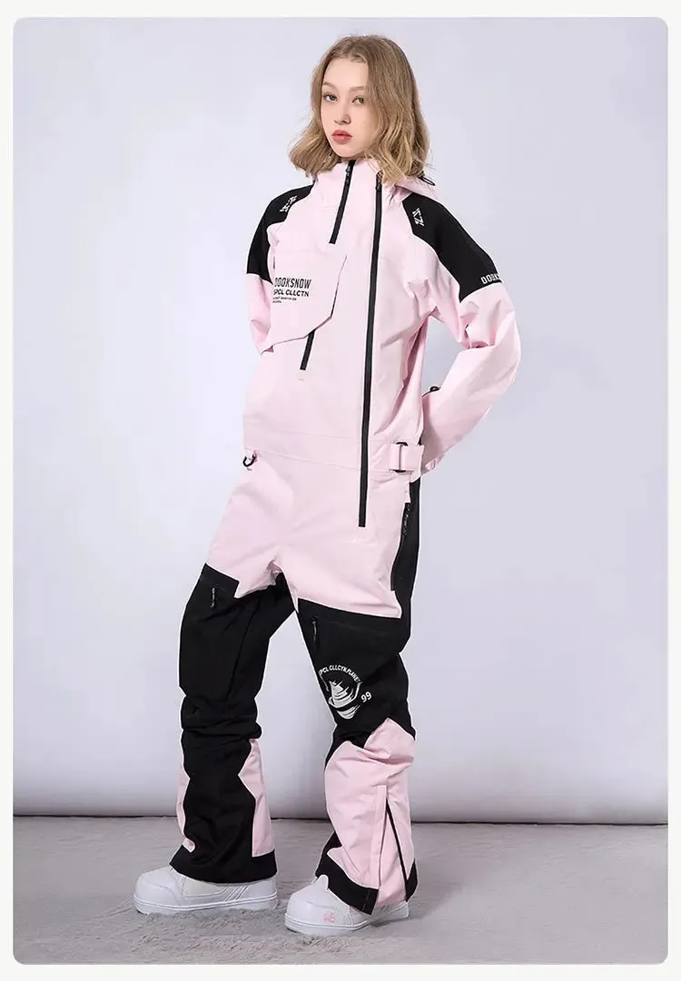 Men's One Piece Snow Jumpsuits Winter Ski Suits