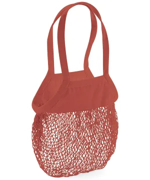 Organic cotton mesh grocery bag | Orange Rust