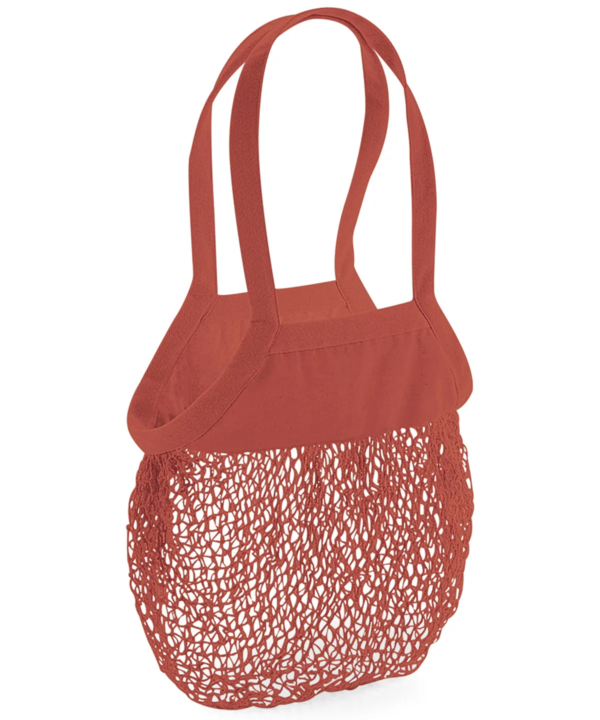 Organic cotton mesh grocery bag | Orange Rust